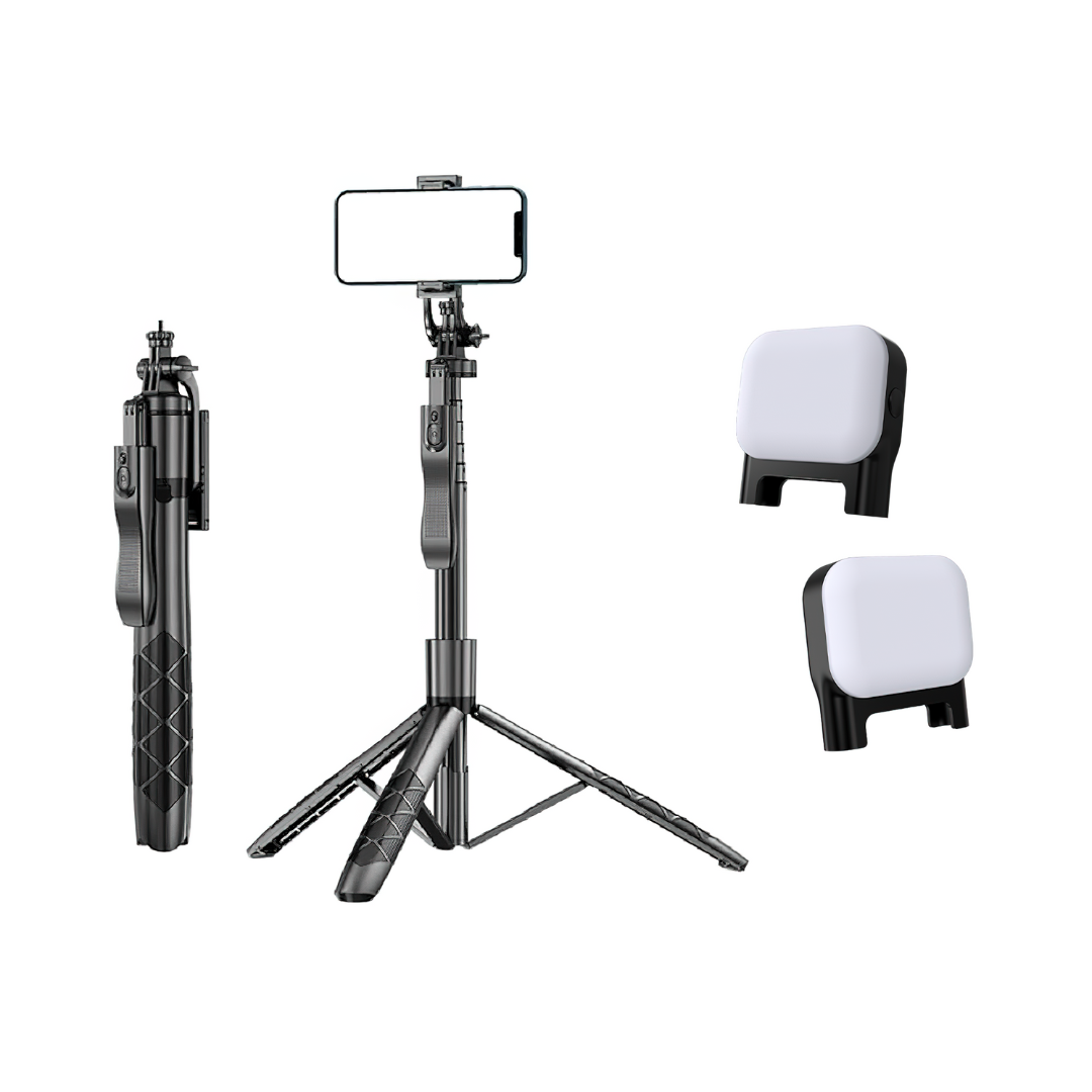 Bastone Selfie e Treppiede Panoramico a 360° con Telecomando per Smartphone
