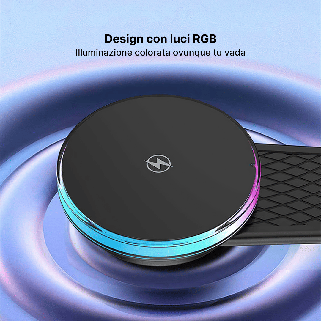 Caricatore per Auto RGB con Supporto Magnetico Regolabile