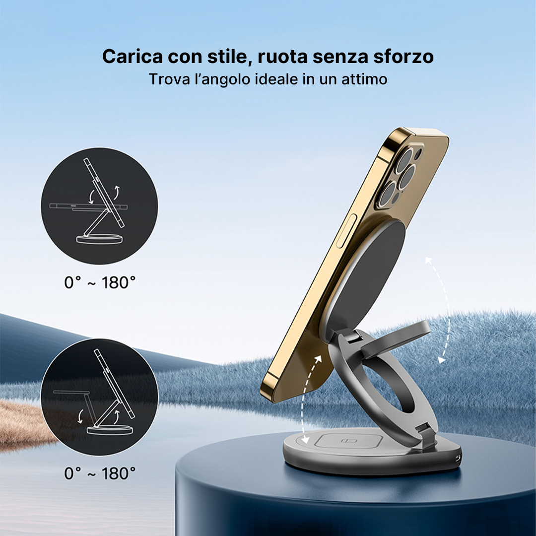 FlexCharge 3-in-1 Caricabatterie Wireless Magnetico