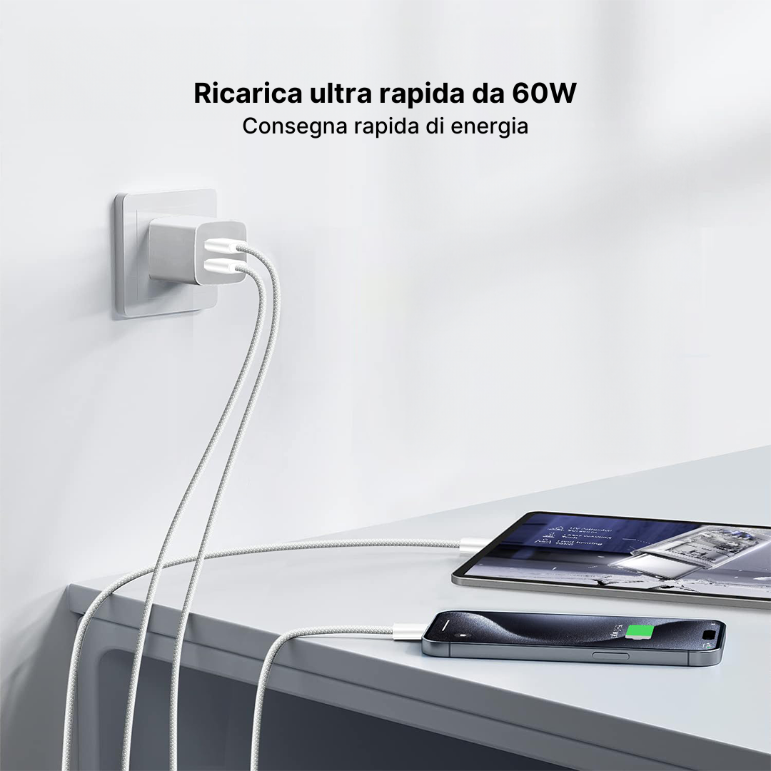 Cavo Type-C a Type-C 60W