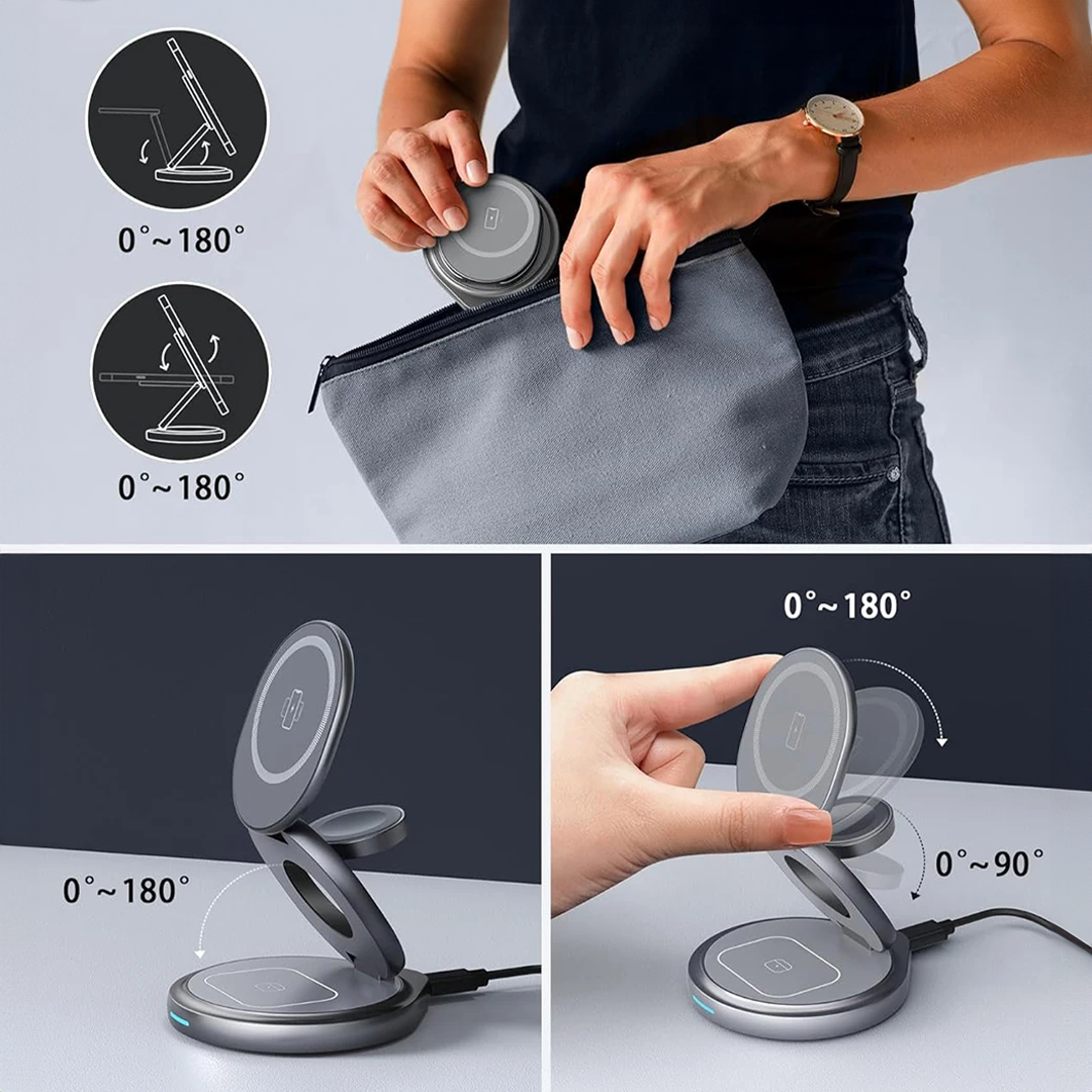 FlexCharge 3-in-1 Caricabatterie Wireless Magnetico