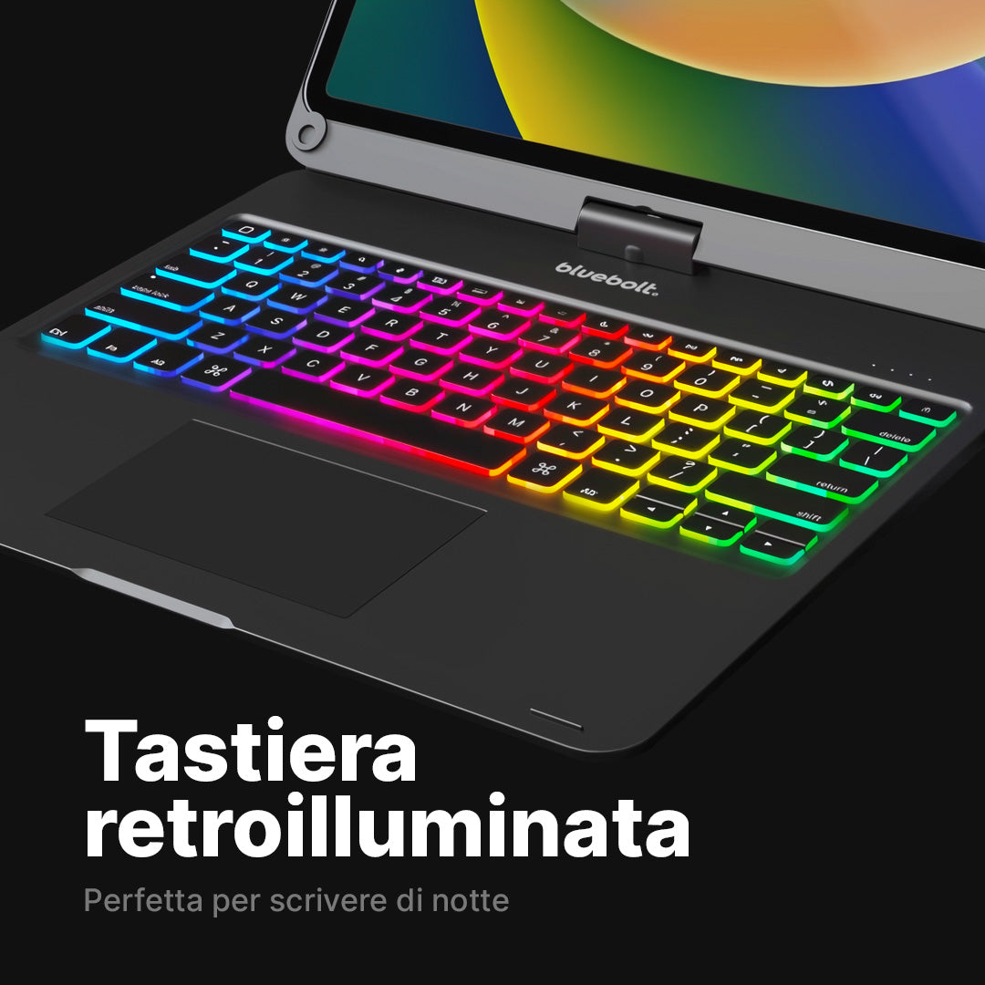 Custodia con Tastiera Wireless Rotate Pro per iPad