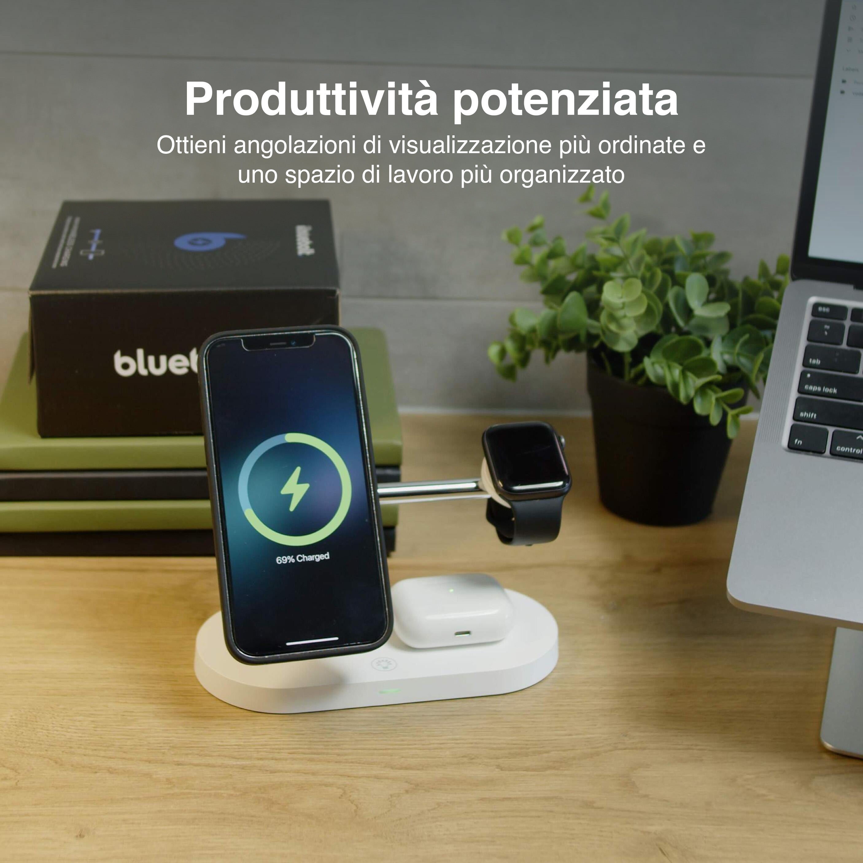 Stazione di Ricarica Wireless MagSafe 4-in-1