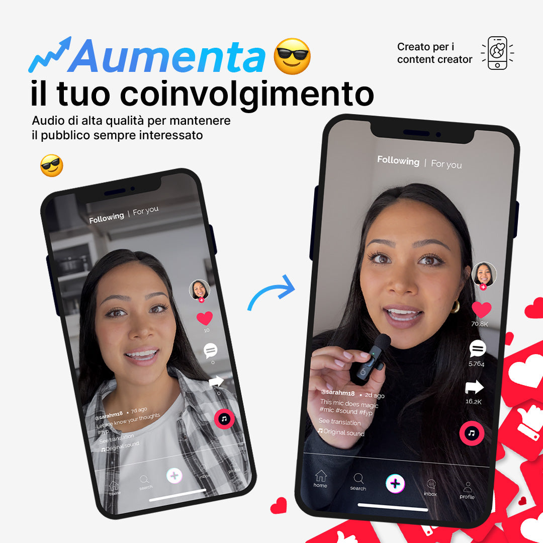 PocketPro Mini Wireless Mic per Creatori