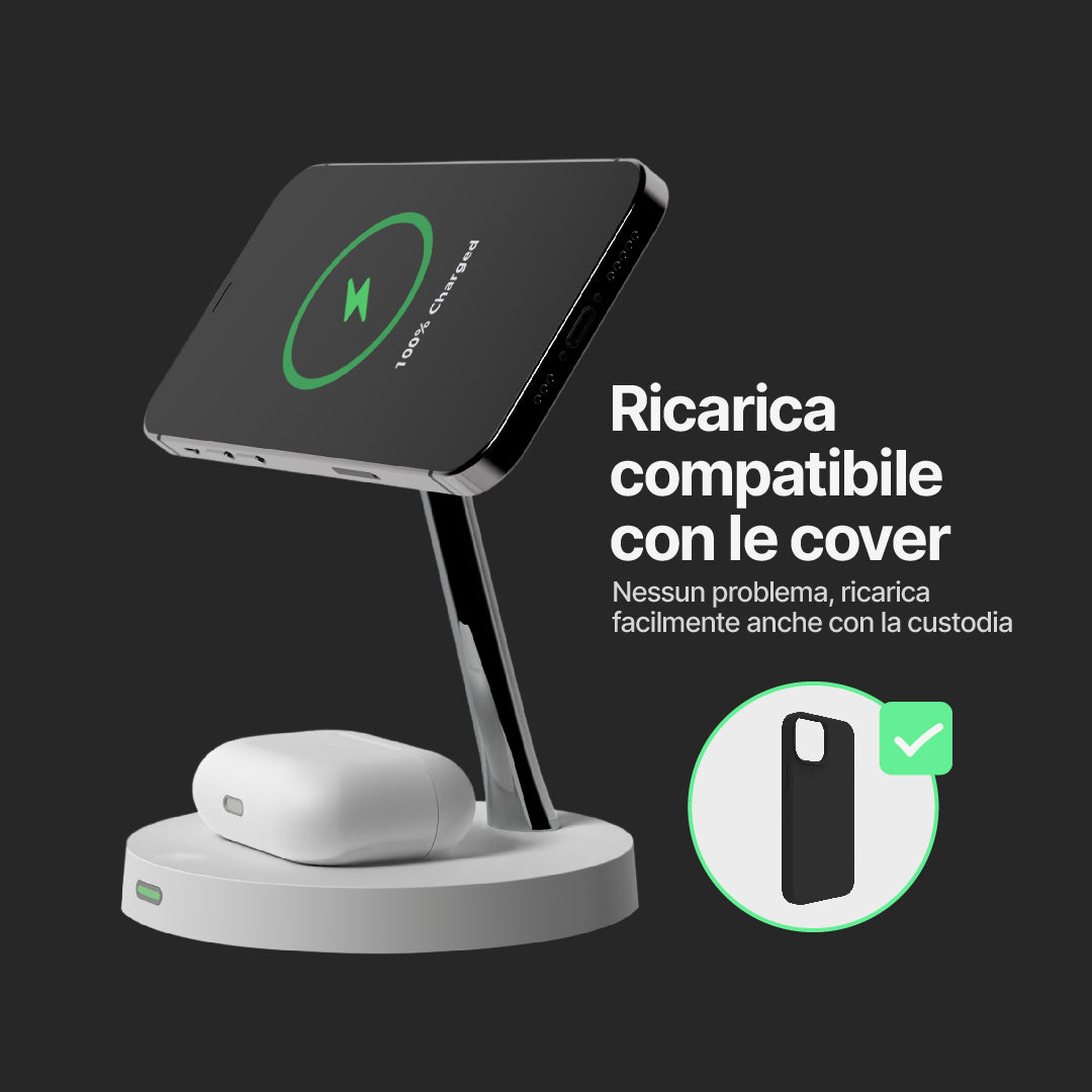 Stazione di Ricarica Wireless 2 in 1