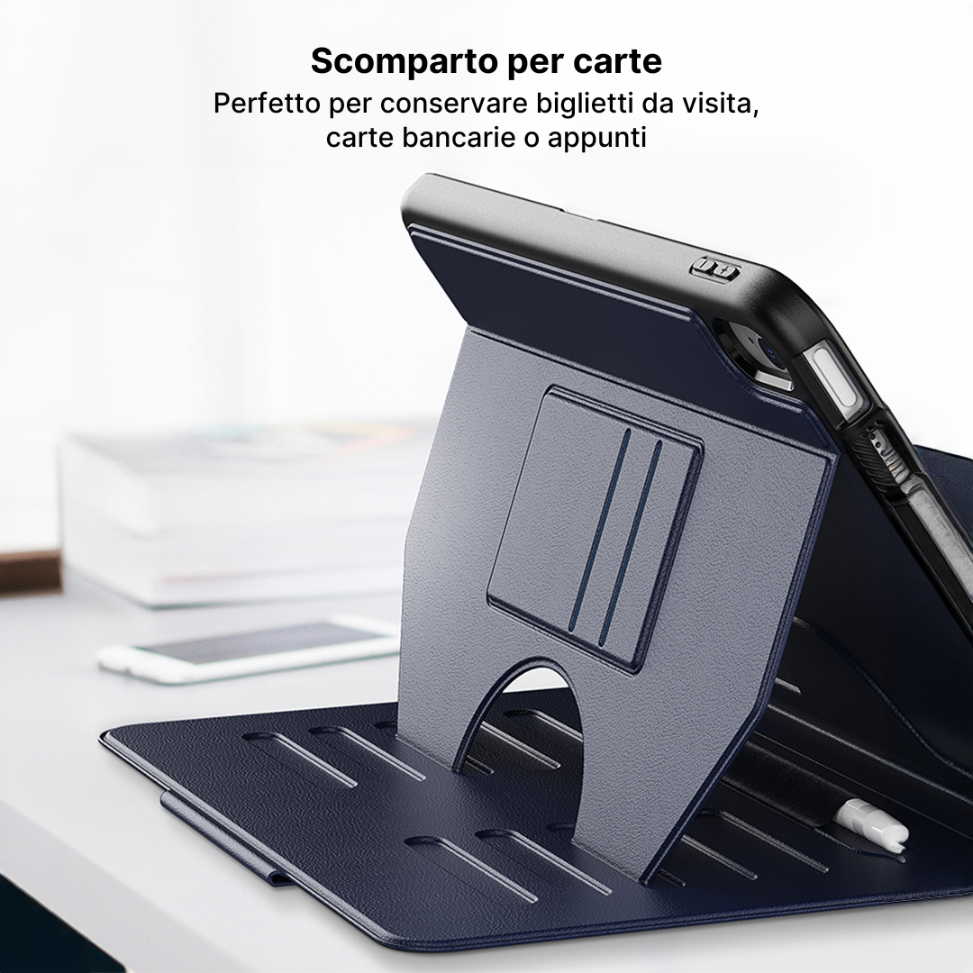Custodia AirFlow Pro per iPad con Supporto Regolabile e Porta Penna