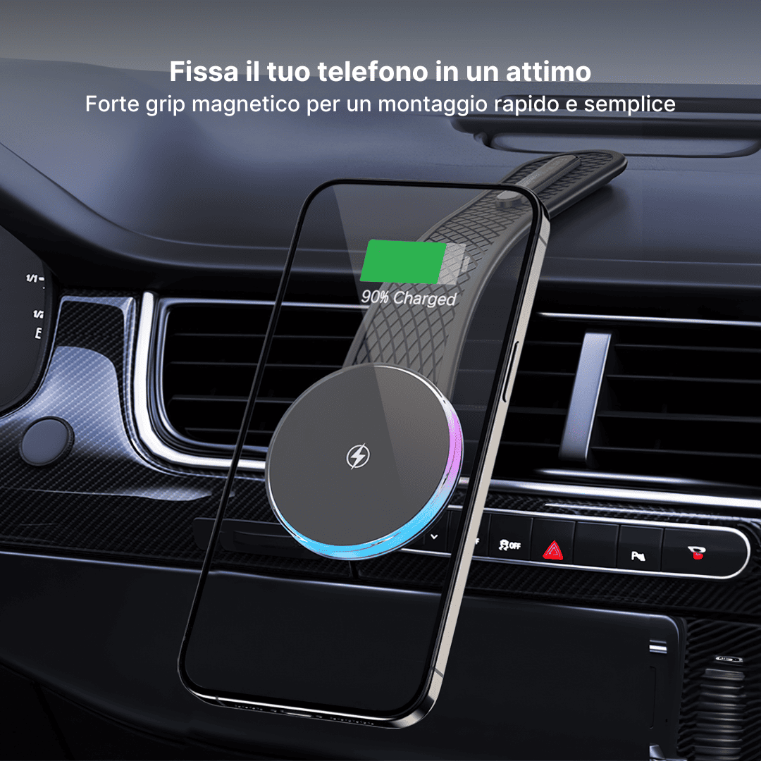 Caricatore per Auto RGB con Supporto Magnetico Regolabile