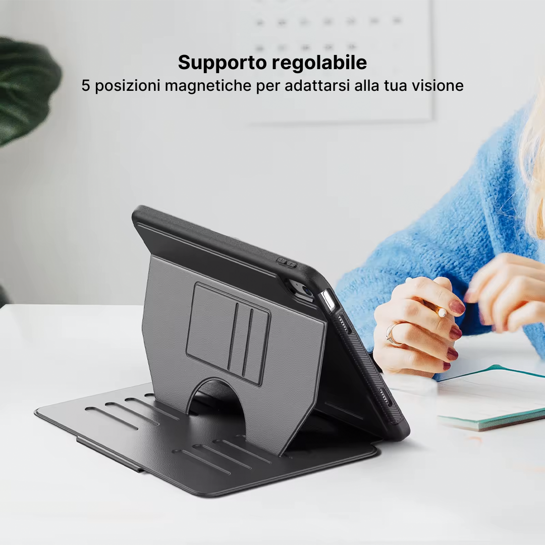 Custodia AirFlow Pro per iPad con Supporto Regolabile e Porta Penna