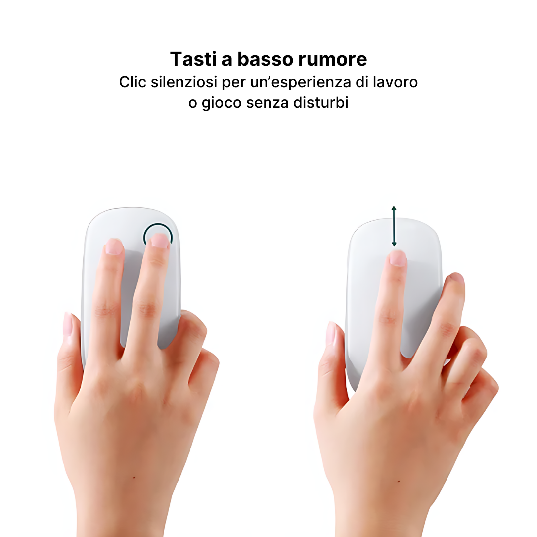 TravelLite Bluetooth Mouse - Design Ultra-Sottile e Leggero, Ideale per i Viaggi