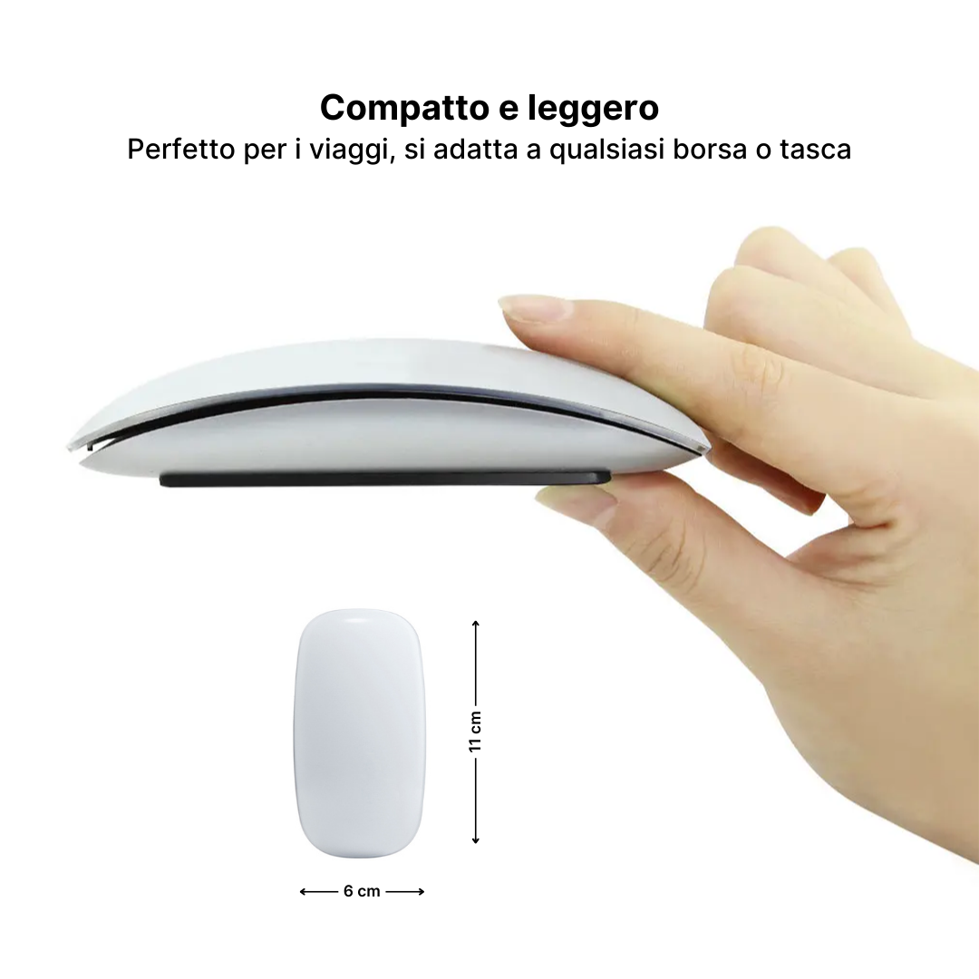 TravelLite Bluetooth Mouse - Design Ultra-Sottile e Leggero, Ideale per i Viaggi