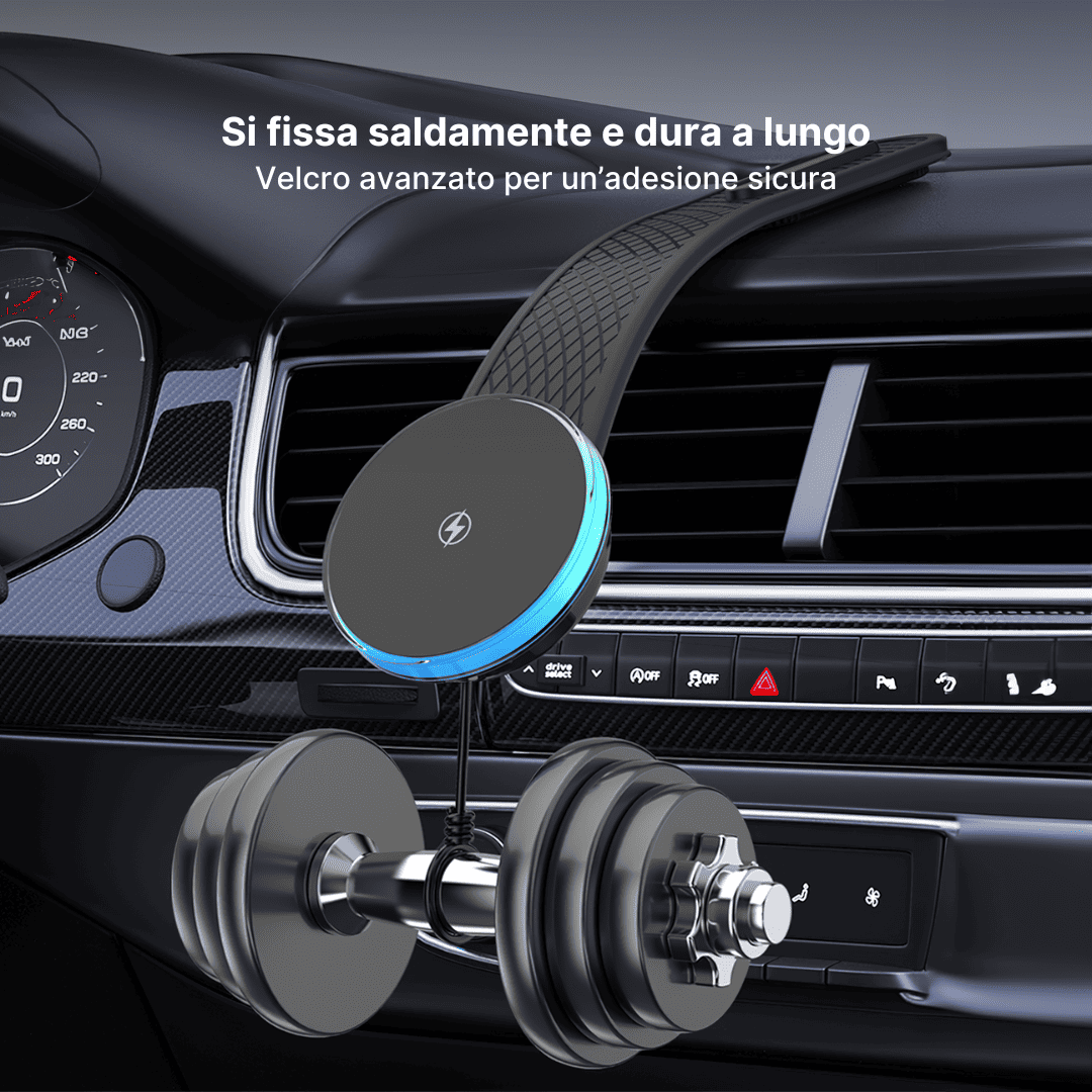 Caricatore per Auto RGB con Supporto Magnetico Regolabile