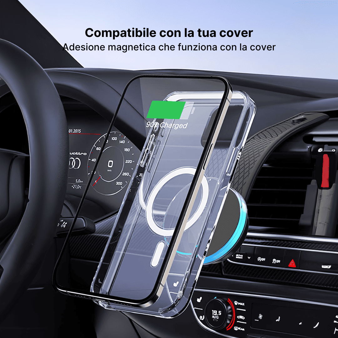Caricatore per Auto RGB con Supporto Magnetico Regolabile