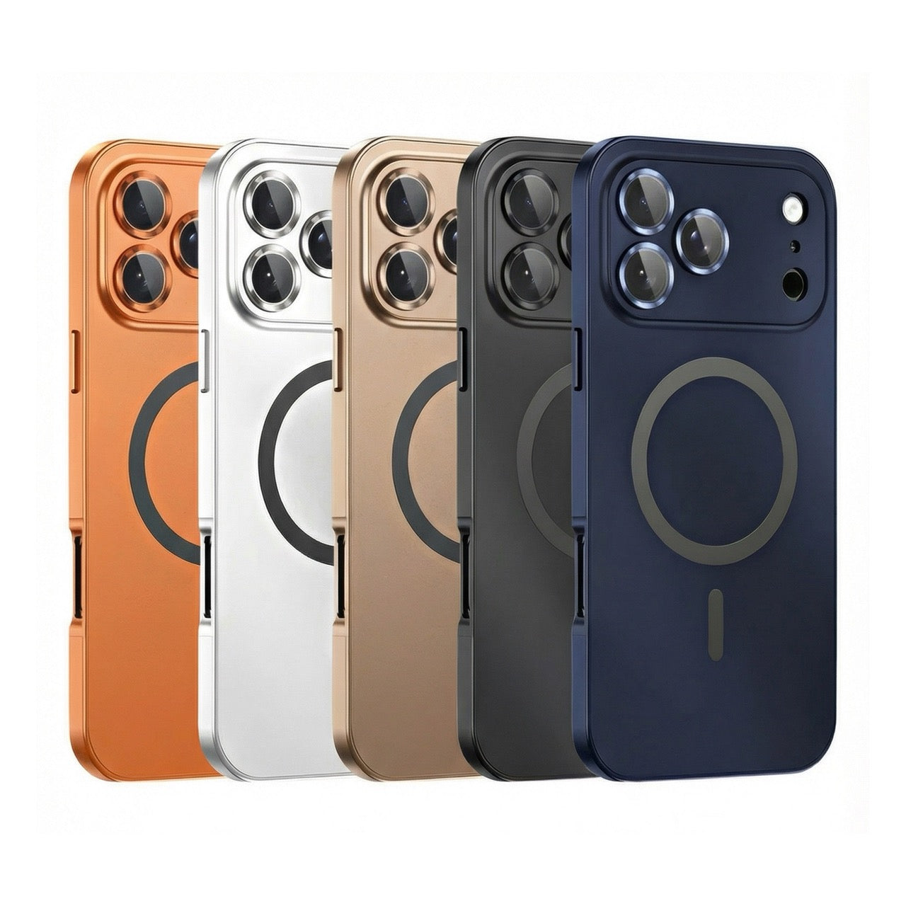 Custodia metallica per iPhone con protezione fotocamera