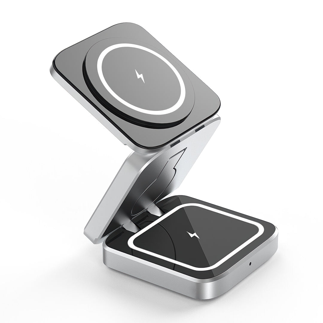 ChargeDeck 3 in 1 Stazione di Ricarica Wireless Pieghevole - Per Apple e Android