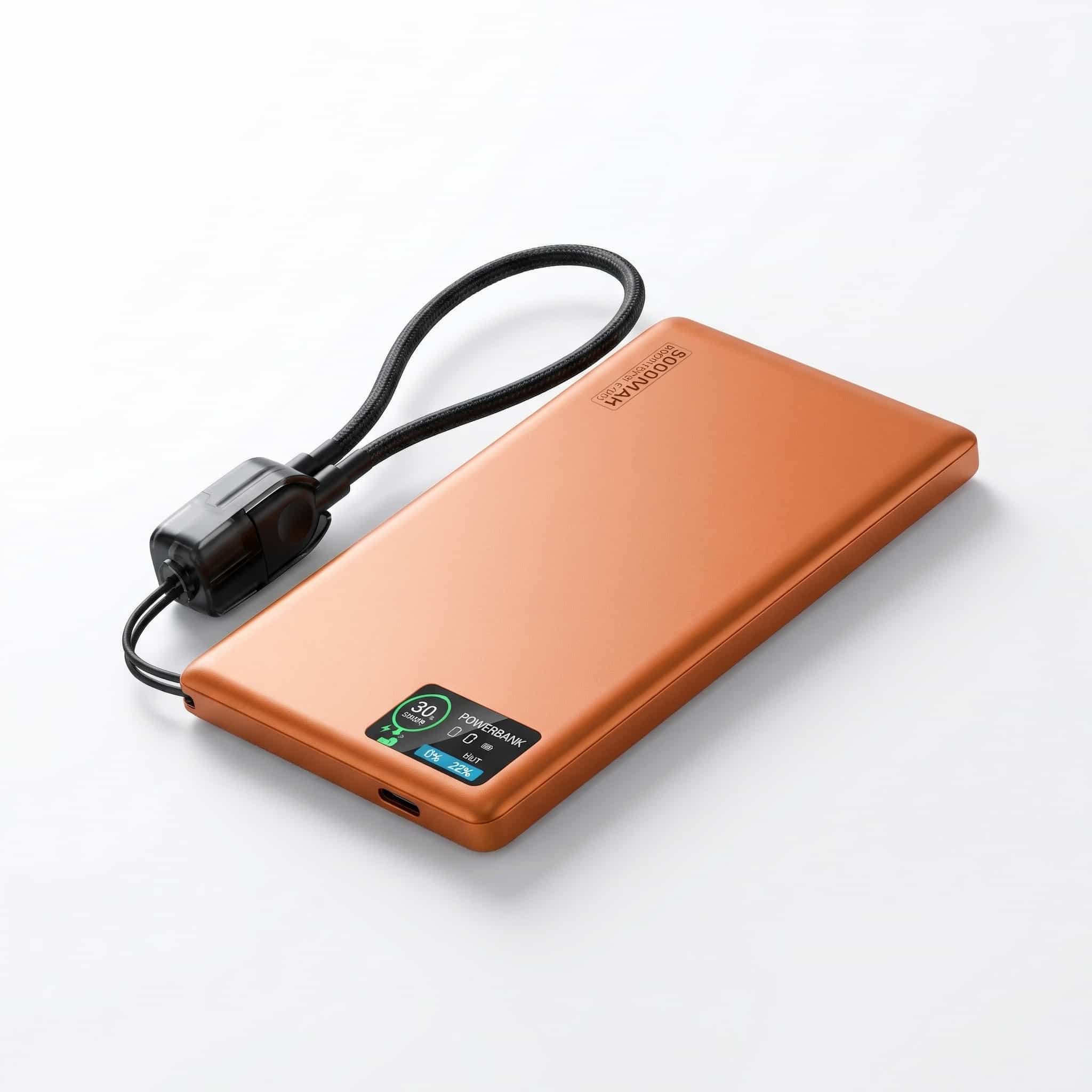 Power Bank Q2 Ultra Sottile da 22,5 W con Display