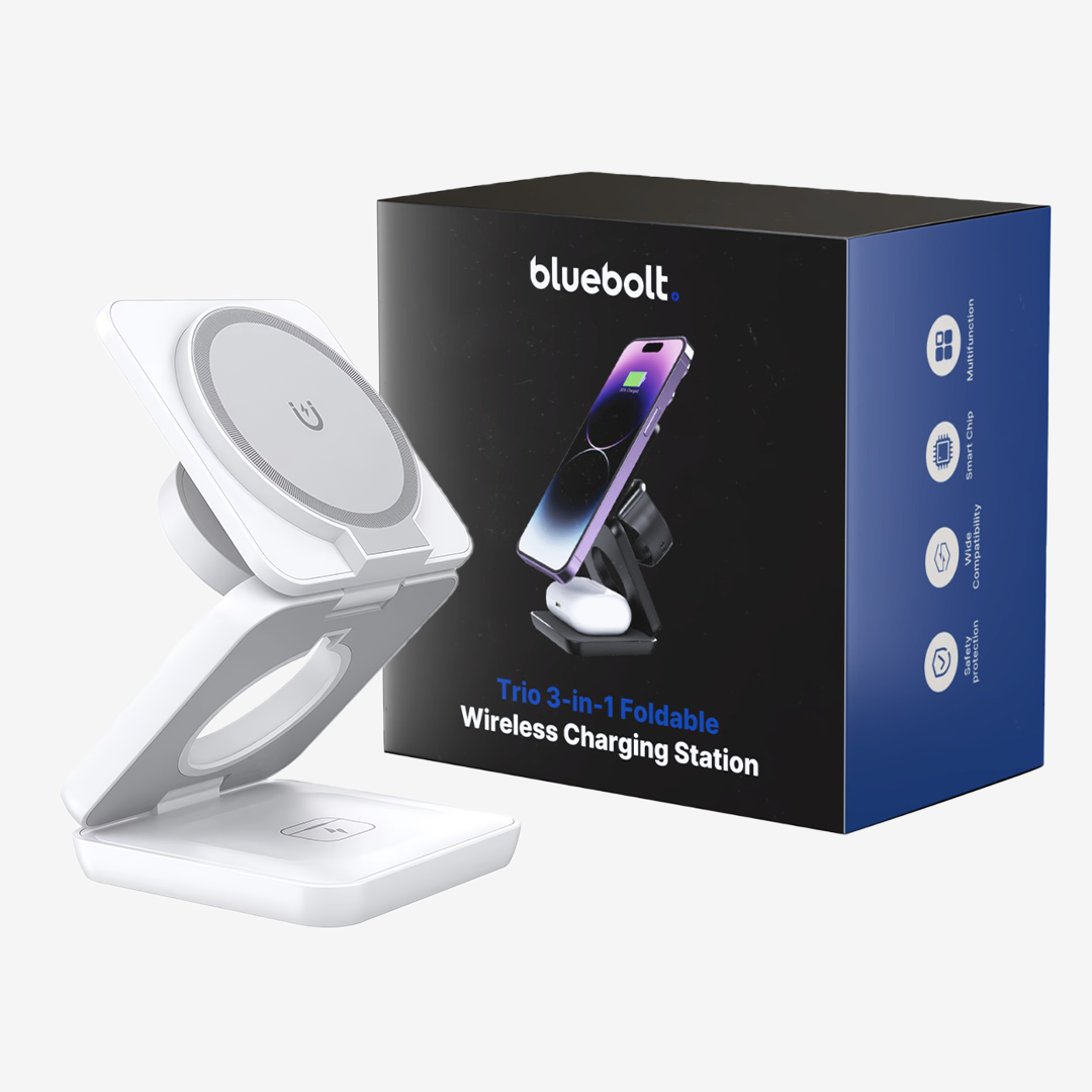 Trio 3 in 1 Stazione di Ricarica Wireless Pieghevole