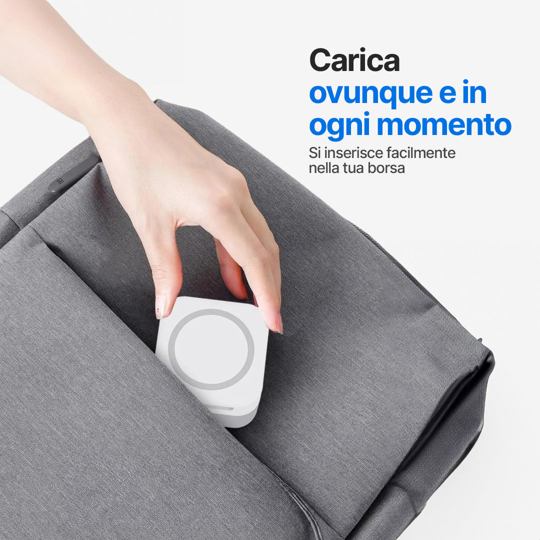 CubeMag Stazione di Ricarica Wireless Magnetica 3 in 1 per Apple e Android
