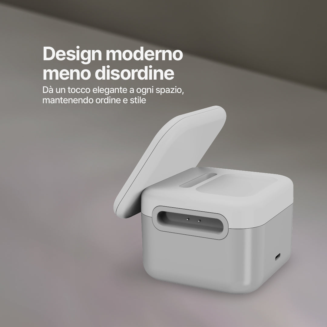 CubeMag Stazione di Ricarica Wireless Magnetica 3 in 1 per Apple e Android