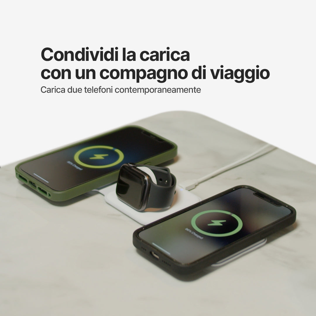 Stazione di Ricarica Pieghevole 3 in 1