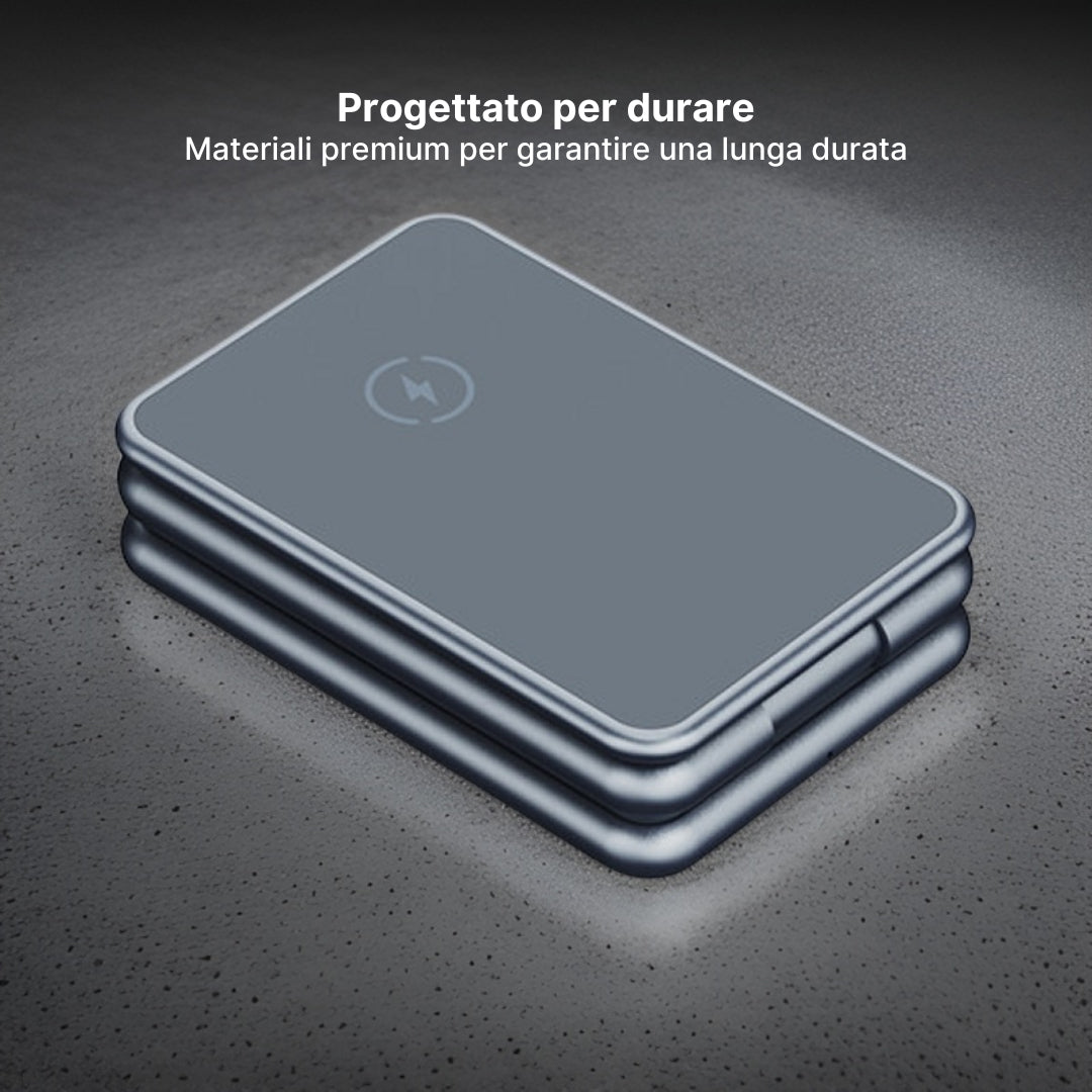 MagFold Pro 3 in 1 Supporto di Ricarica Wireless in Alluminio