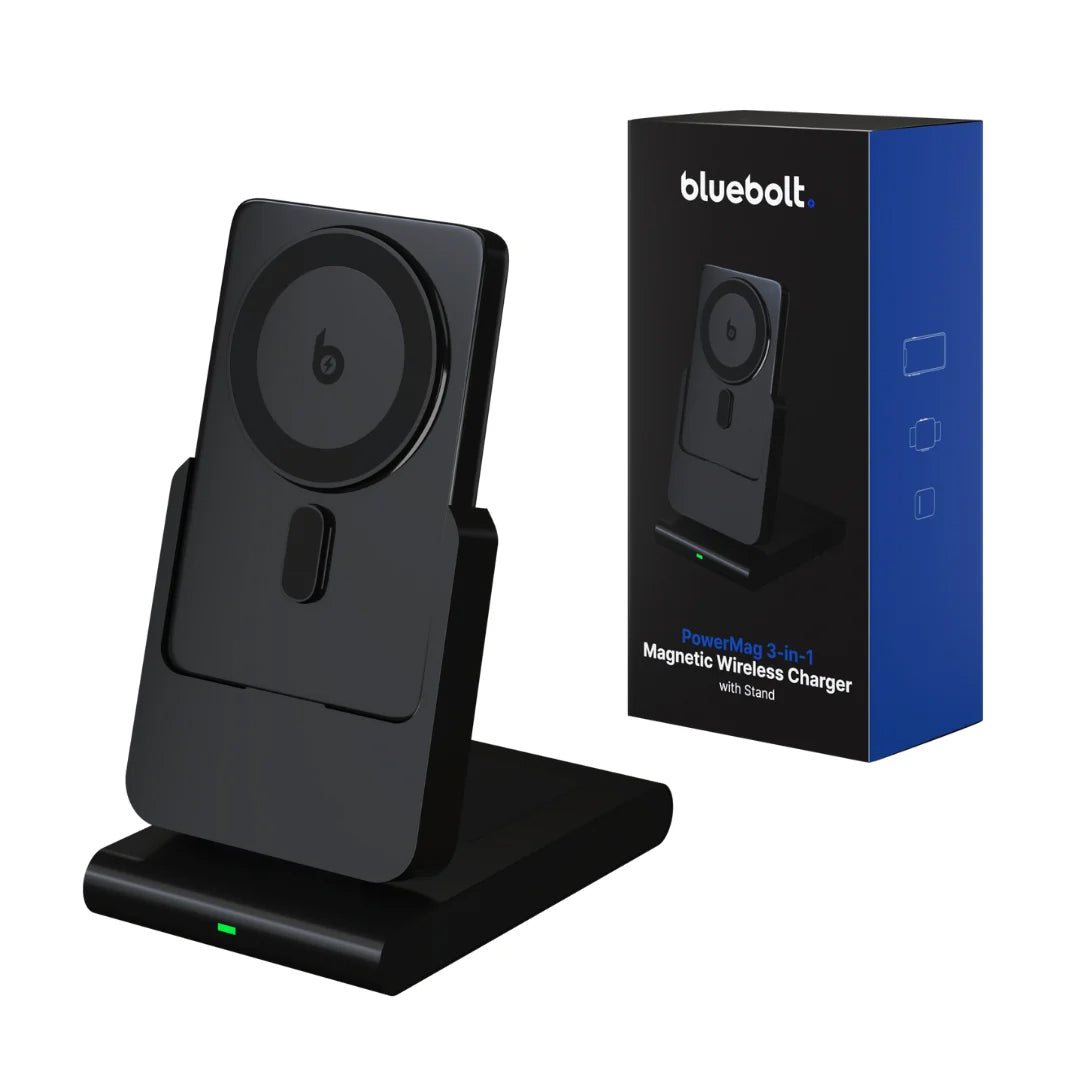 PowerMag 3 in 1 Caricatore Wireless Magnetico con Supporto