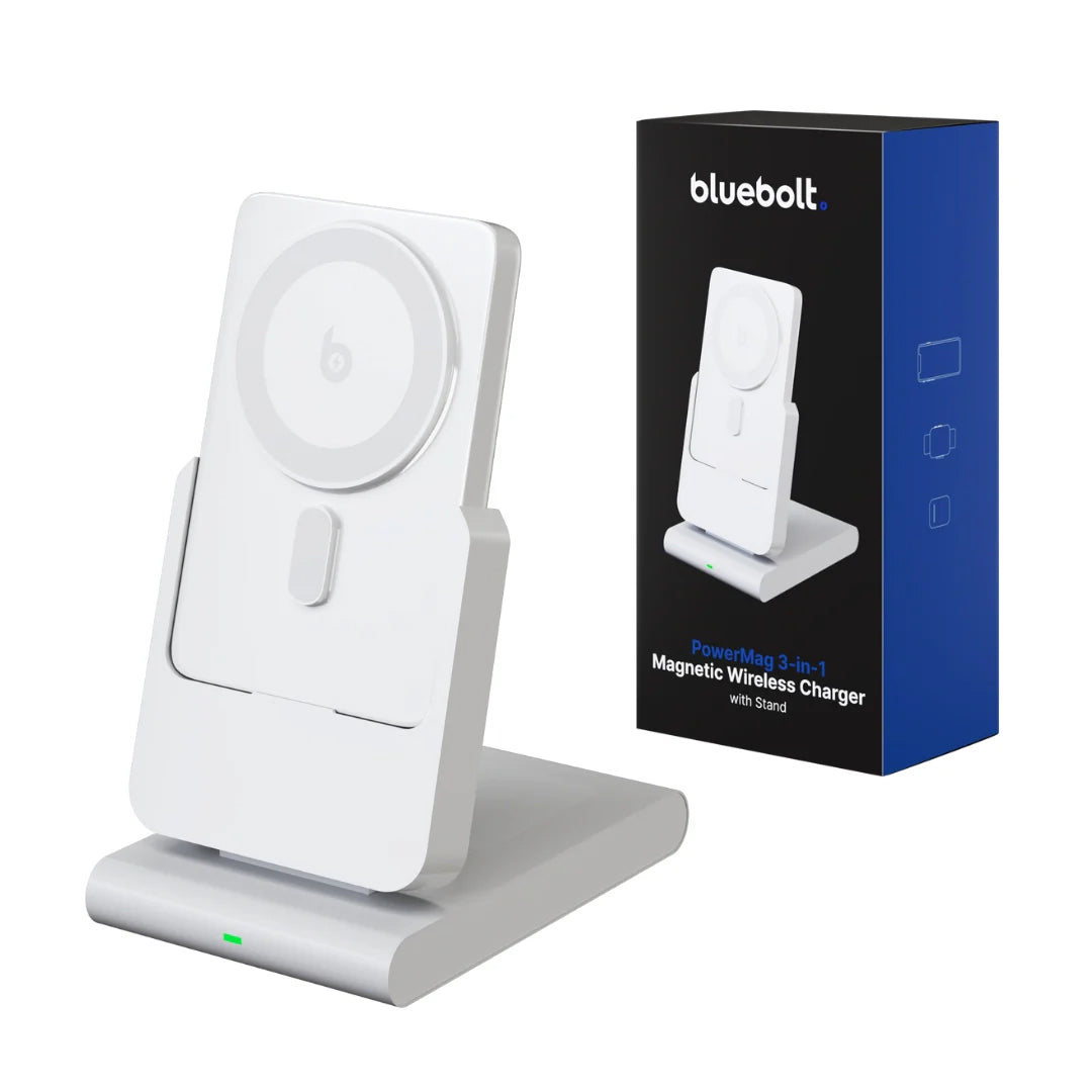 PowerMag 3 in 1 Caricatore Wireless Magnetico con Supporto