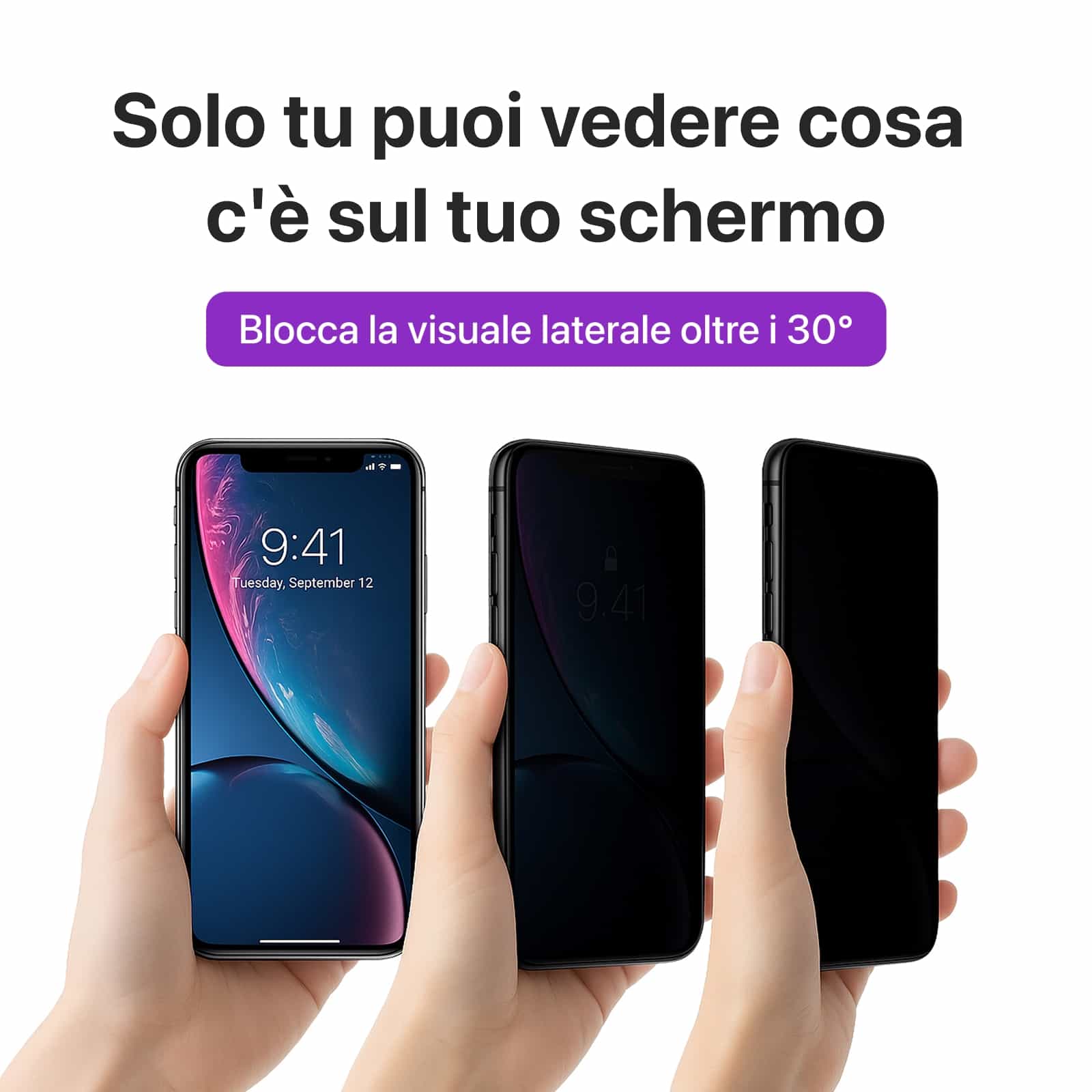 Pellicola privacy in vetro per iPhone