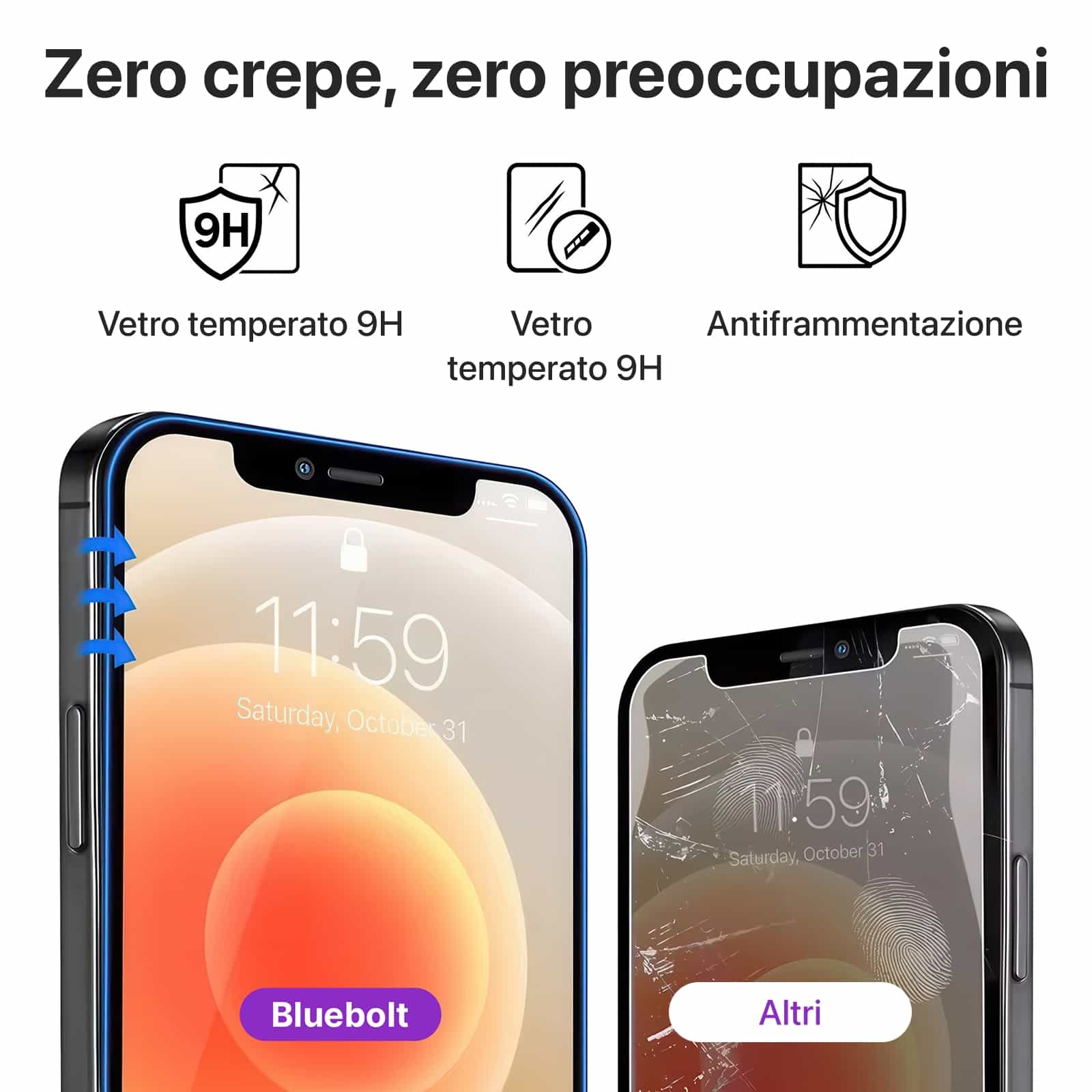 Pellicola privacy in vetro per iPhone