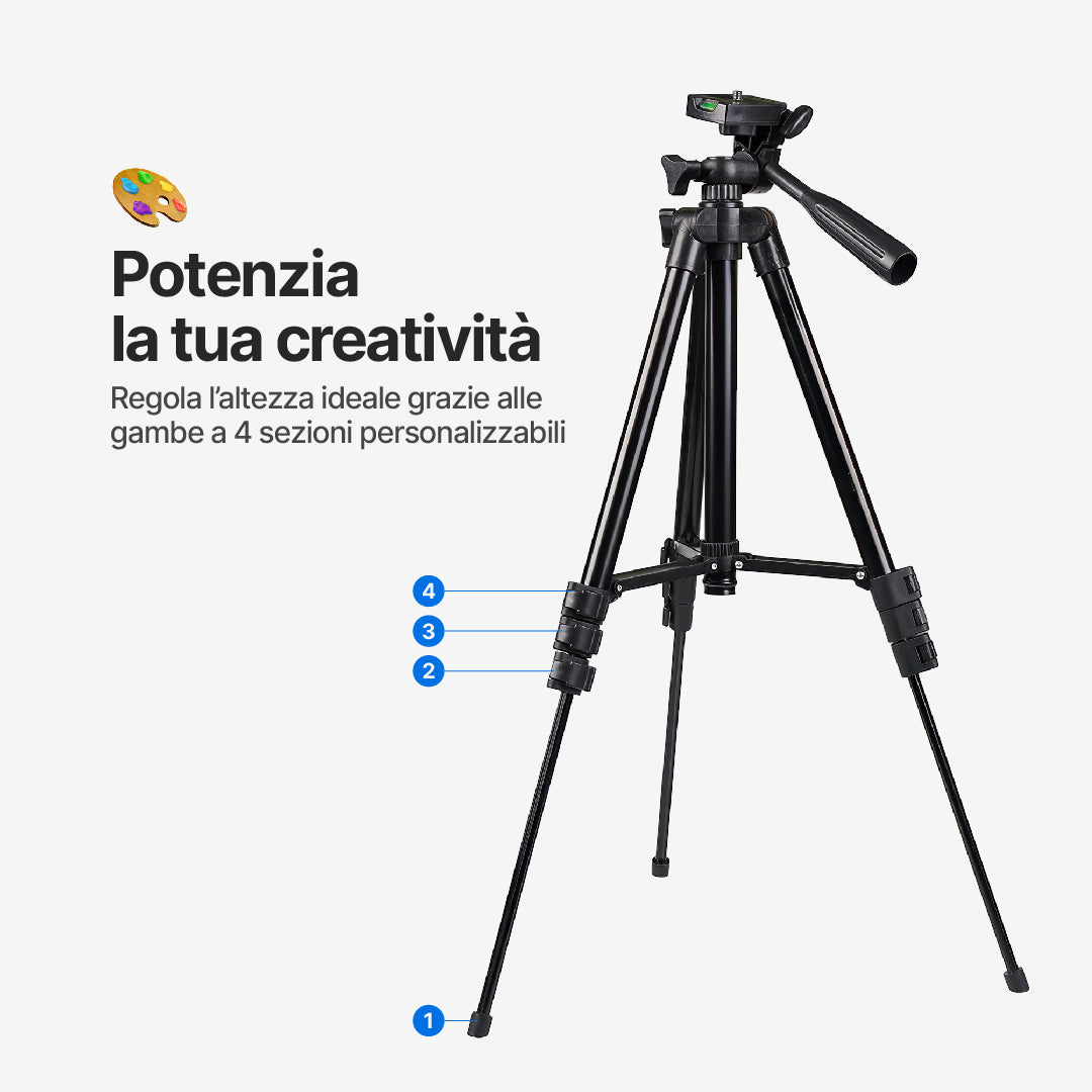 Treppiede QuickSnap per Fotocamera e Smartphone
