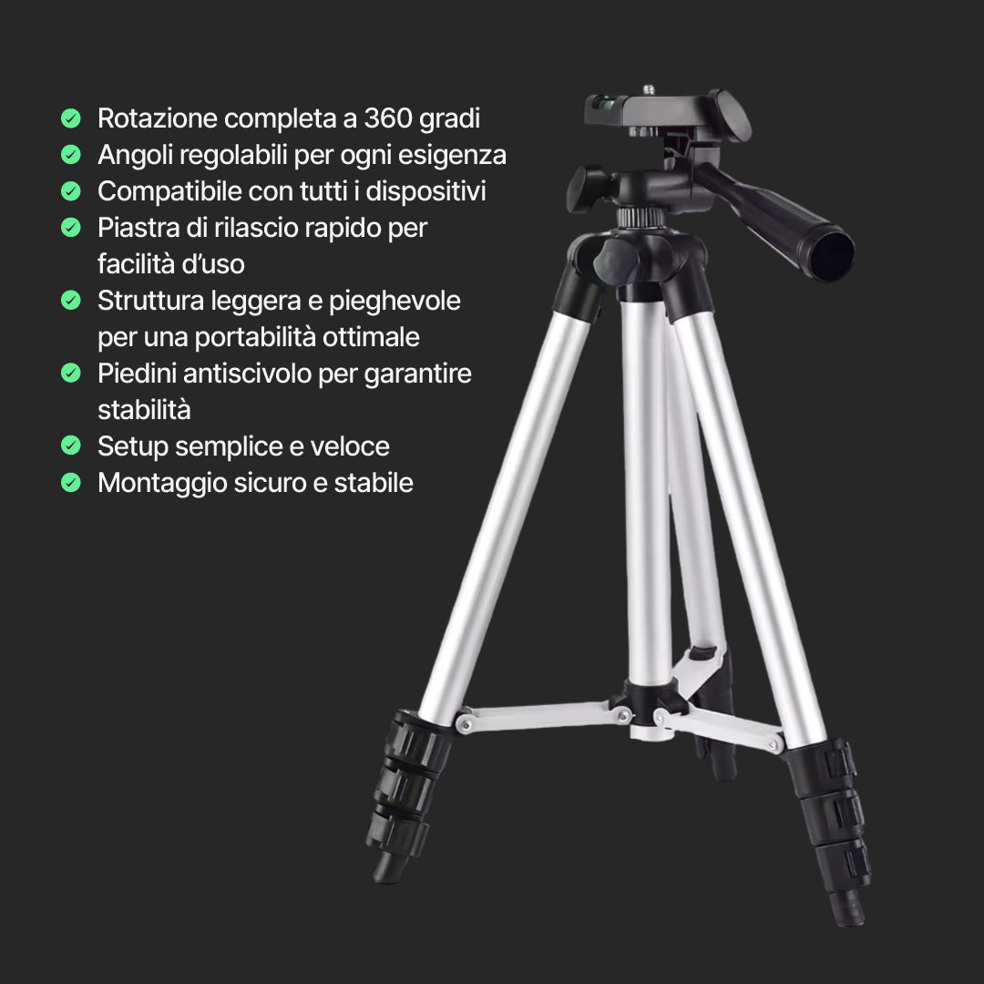 Treppiede QuickSnap per Fotocamera e Smartphone