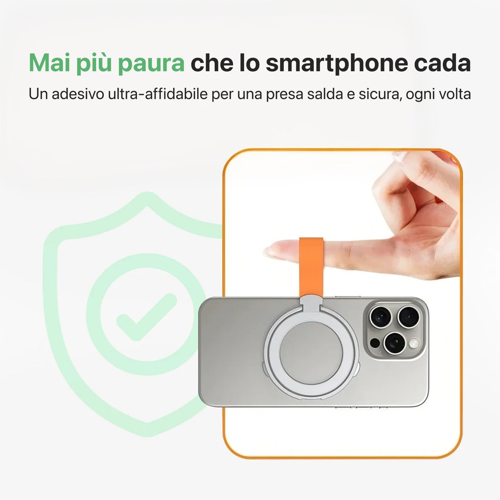Supporto Magnetico Rotante per Telefono con Anello Pieghevole
