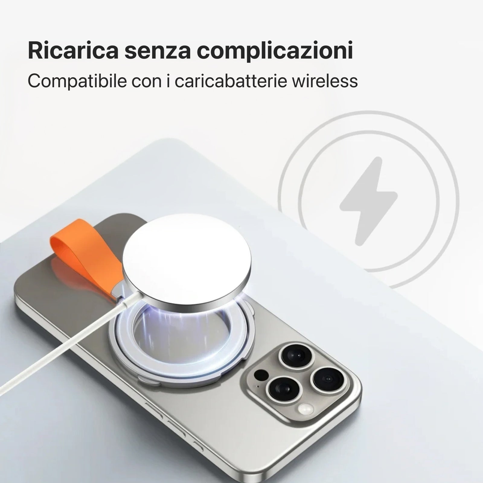 Supporto Magnetico Rotante per Telefono con Anello Pieghevole