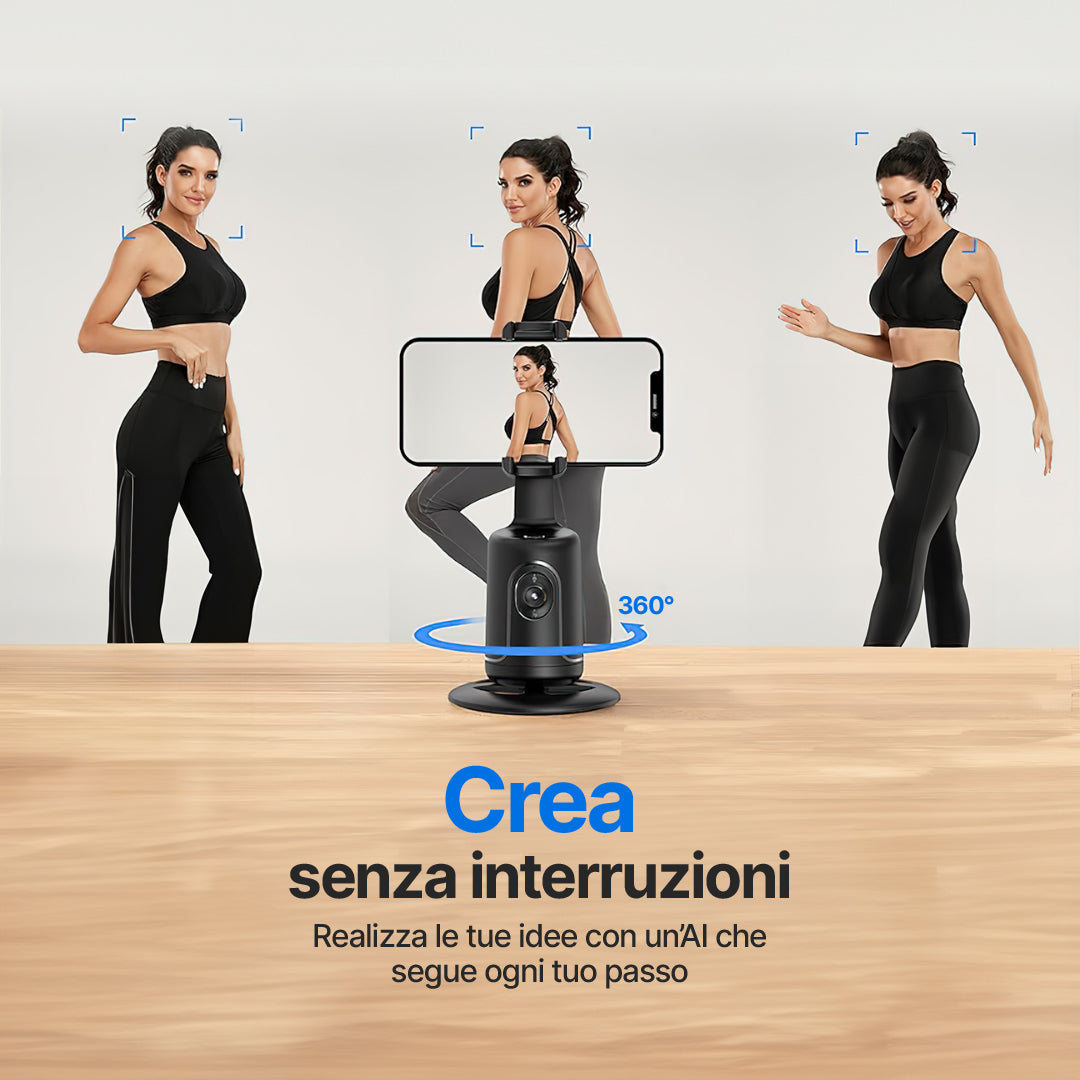 Supporto per Fotocamera Telefonica Smart360 con Tracciamento IA del Movimento