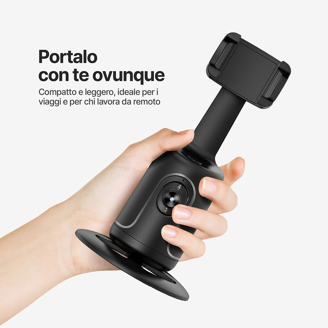 Supporto per Fotocamera Telefonica Smart360 con Tracciamento IA del Movimento