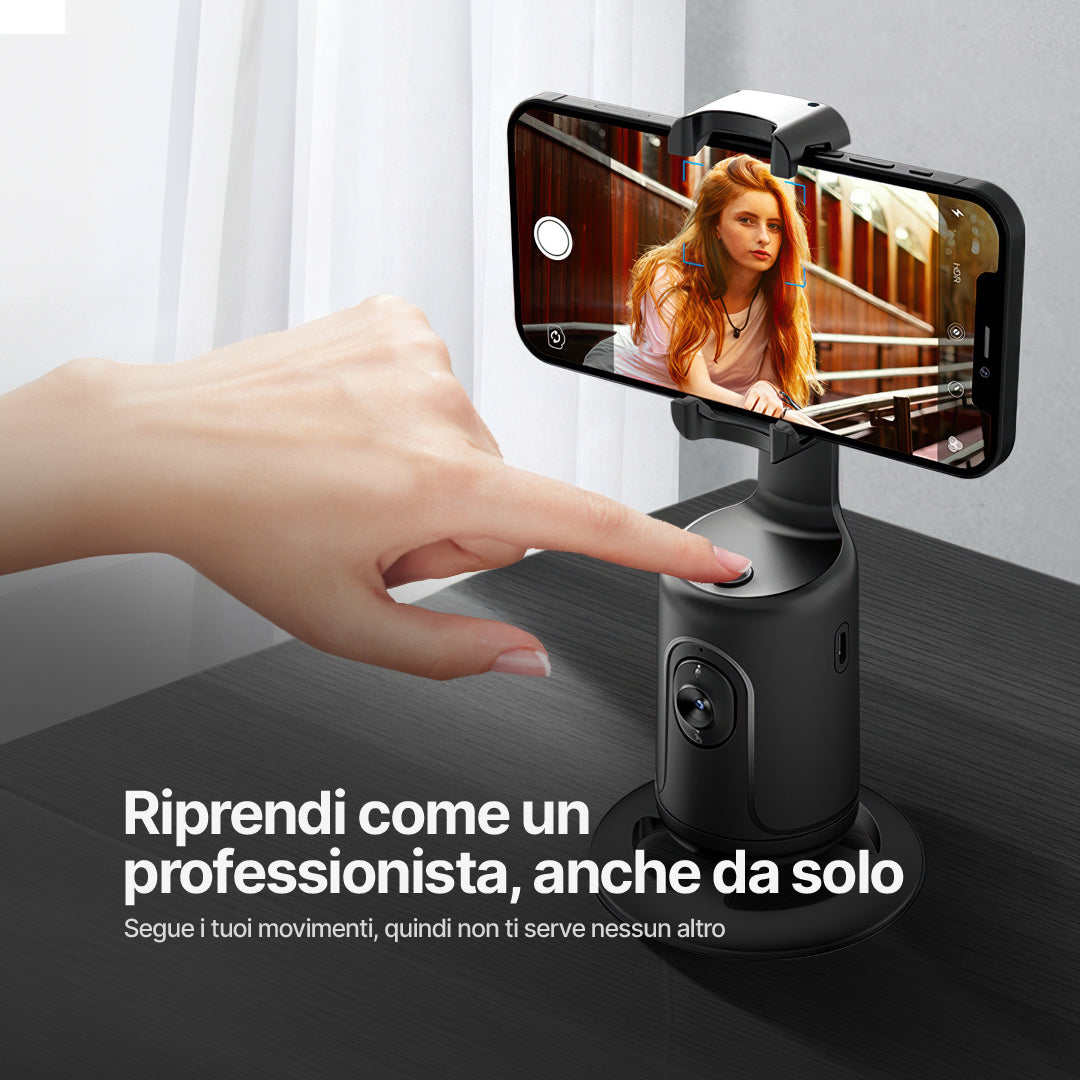 Supporto per Fotocamera Telefonica Smart360 con Tracciamento IA del Movimento