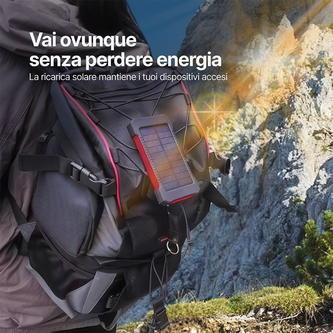SolaBank Powerbank Wireless con Ricarica 10000mAh