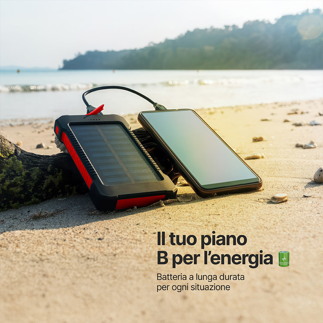 SolaBank Powerbank Wireless con Ricarica 10000mAh