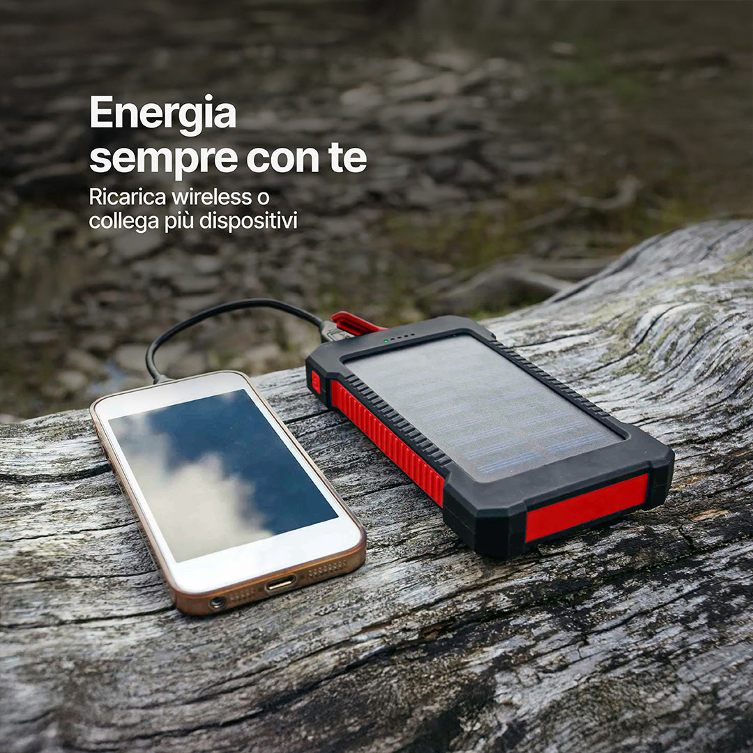 SolaBank Powerbank Wireless con Ricarica 10000mAh