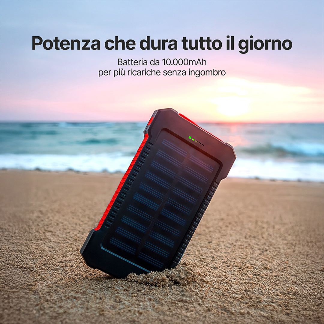 SolaBank Powerbank Wireless con Ricarica 10000mAh