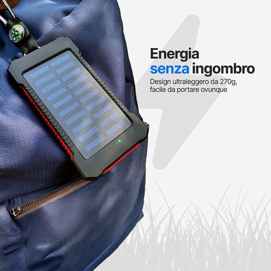 SolaBank Powerbank Wireless con Ricarica 10000mAh