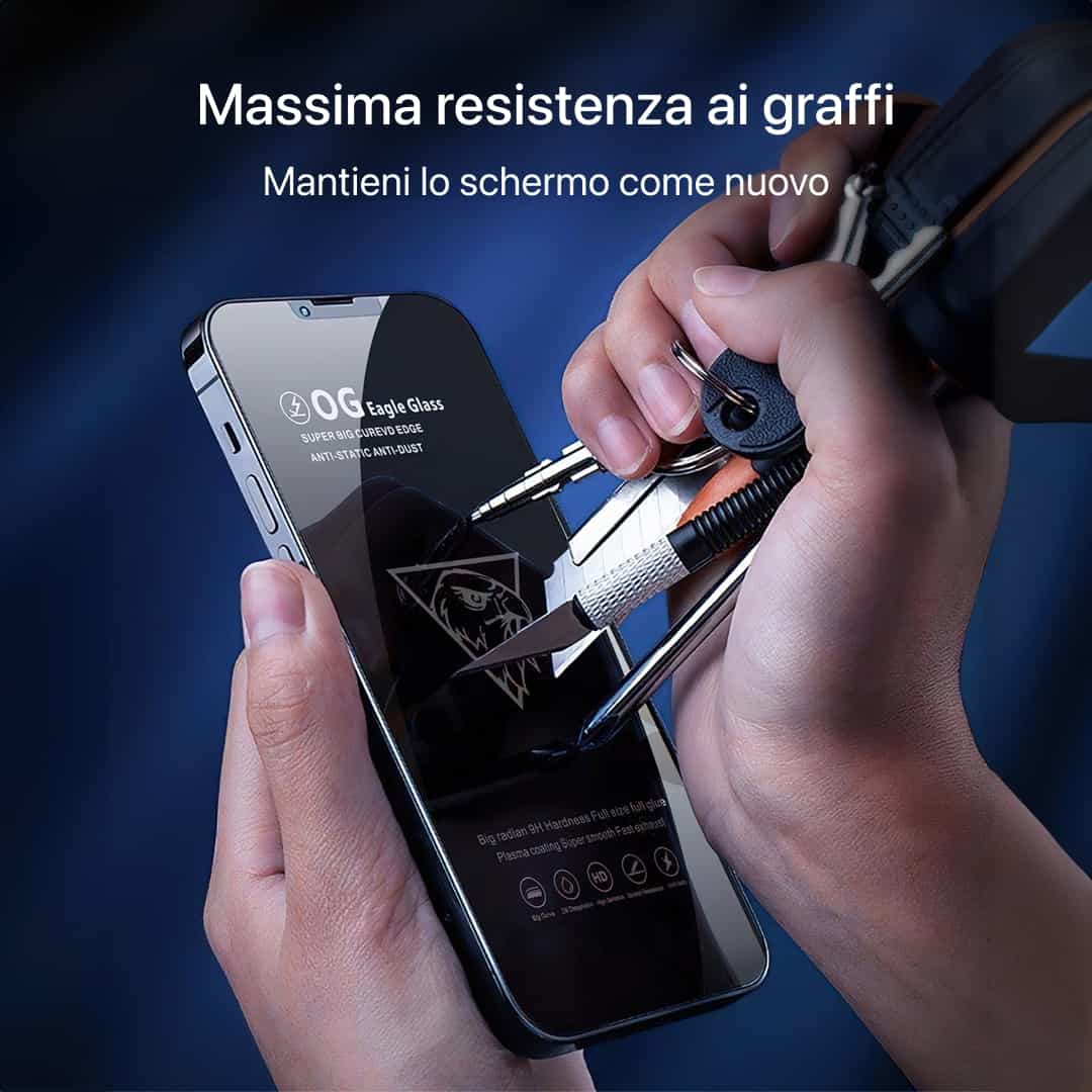 Pellicola protettiva in vetro temperato per iPhone