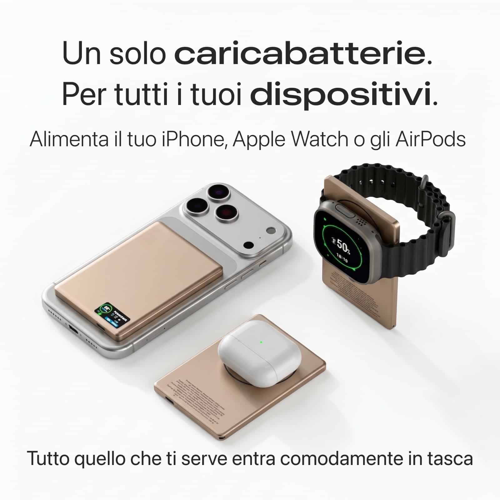 Power Bank Q2 Ultra Sottile da 22,5 W con Display