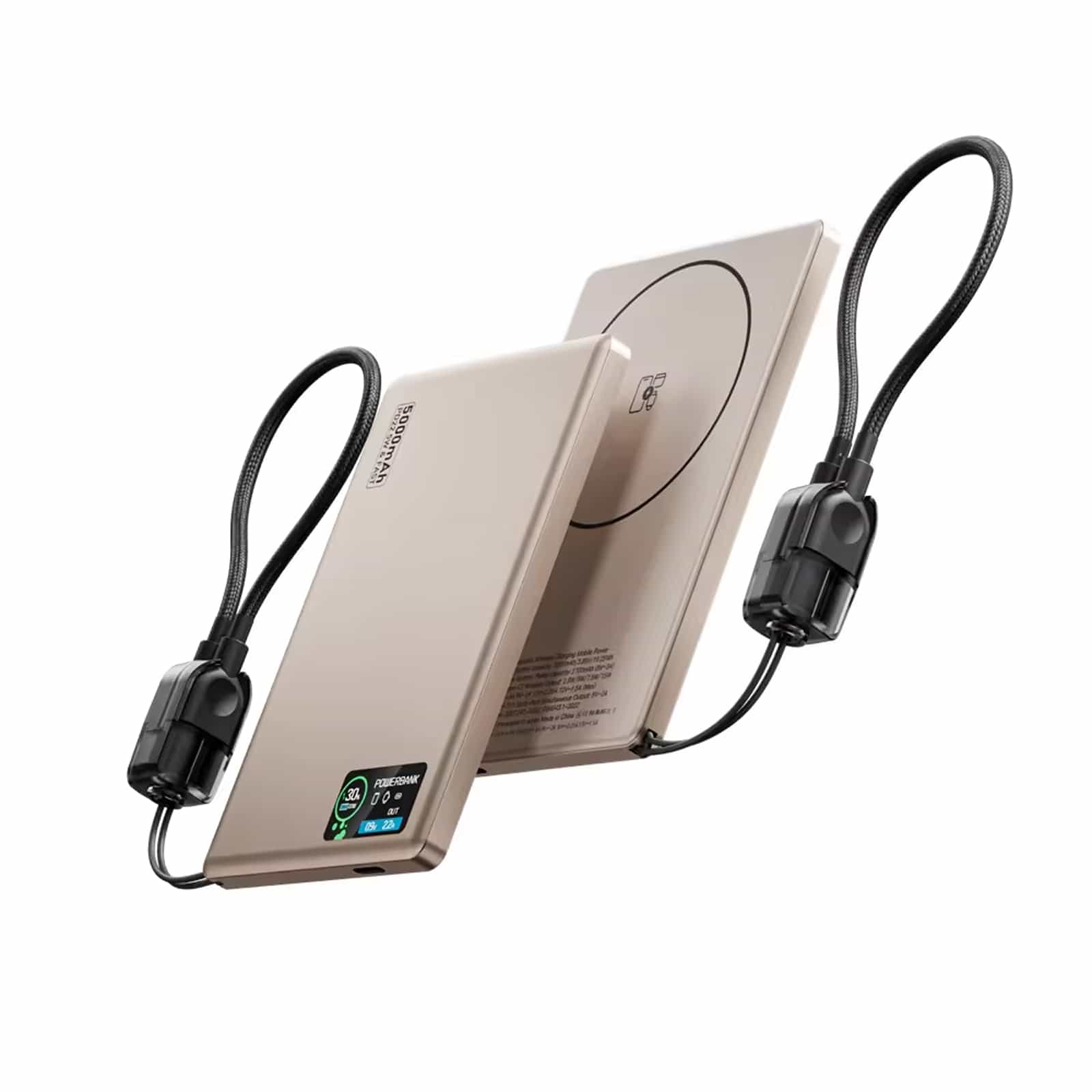 Power Bank Q2 Ultra Sottile da 22,5 W con Display