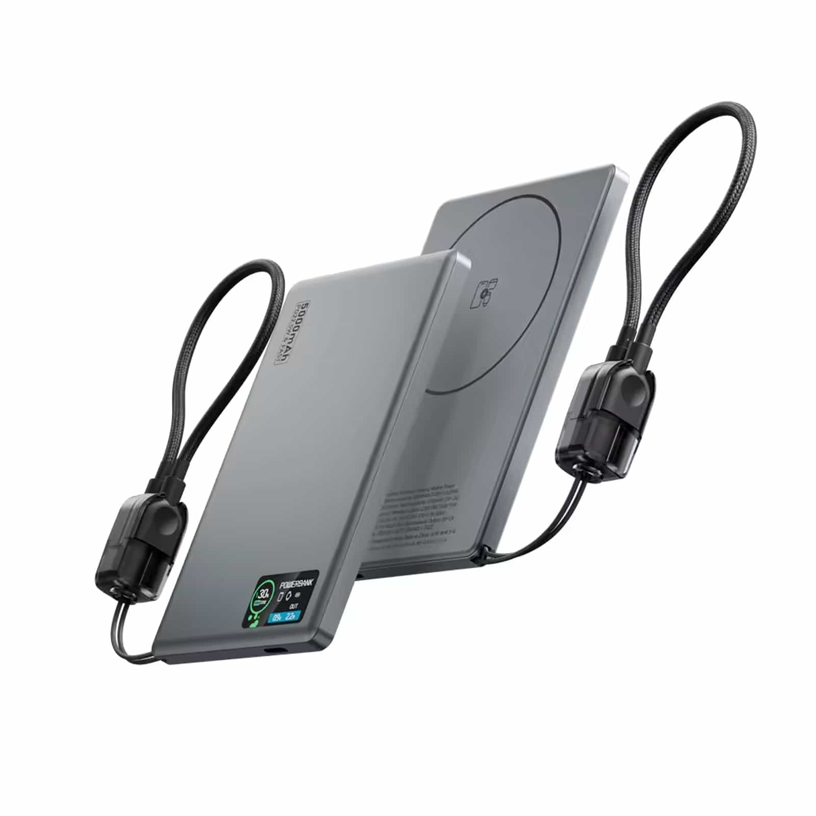 Power Bank Q2 Ultra Sottile da 22,5 W con Display