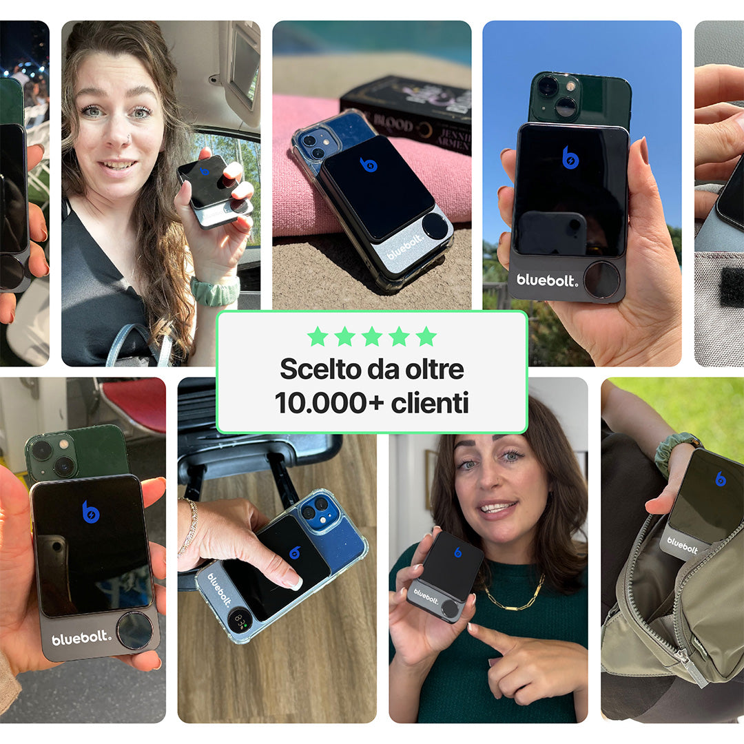 Power Bank Ultra Sottile 20W con Ricarica Wireless Magnetica